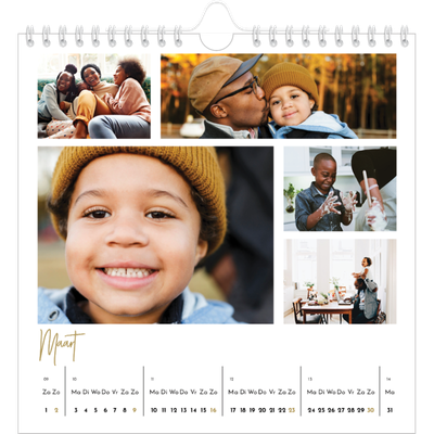 Jaarkalenders vierkant — Handgeschreven [Maart]