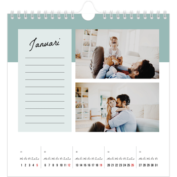 Fotokalender Vierkant — Kalender Lijst