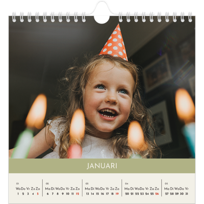 Jaarkalenders vierkant — Pastel hoofdstukken [Januari]