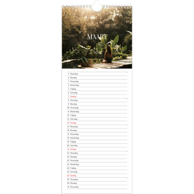 Smalle kalender  — Eindeloze ontsnapping [Maart]