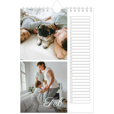 Fotokalender A5 — Handgeschreven maanden [Februari]