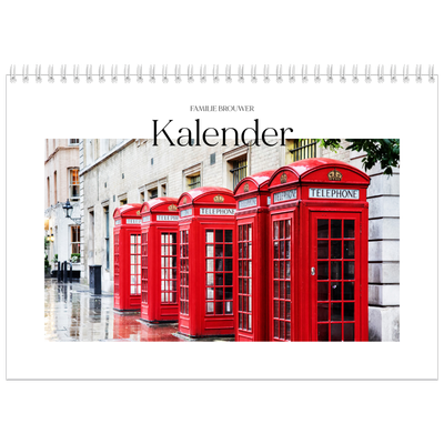 Fotokalender A4 Dubbel (30 x 40 cm) — Mijn reisverhaal - Londen [omslag]