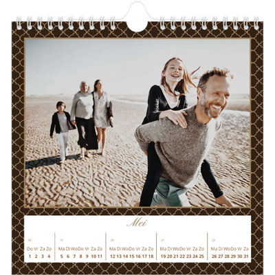 Jaarkalenders vierkant — Vintage zwart-wit [omslag]