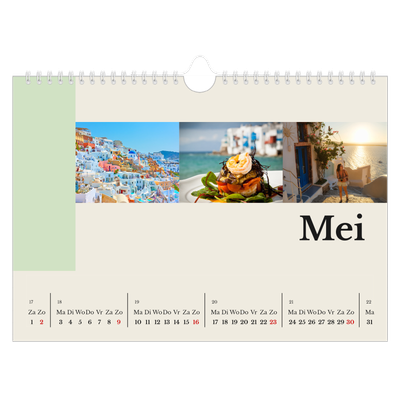 Fotokalender A4 — Bezienswaardigheden van de wereld [Mei]