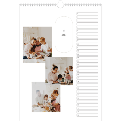 Verjaardagskalenders A3 — Plannen maken [Mei]