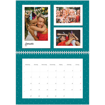 Fotokalender A4 Dubbel — Snapshots in felle kleuren