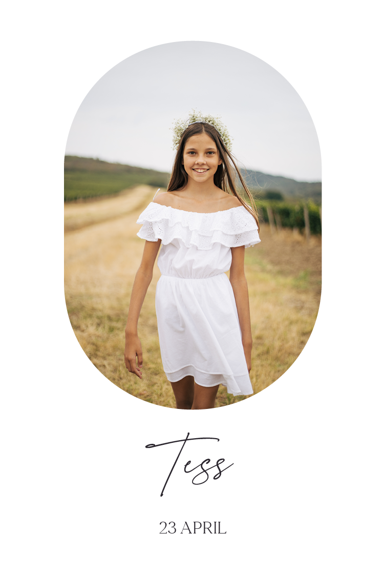 Bedankkaarten — Moderne ovale lijst