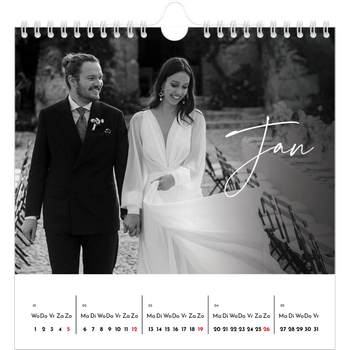 Fotokalender Vierkant — Elegant schrift