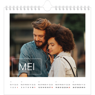 Jaarkalenders vierkant — Overlay van datumvak [omslag]