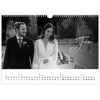 Fotokalender A3 — Elegant schrift
