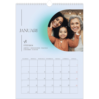 A3 Jaarkalender — Astronomie [Januari]