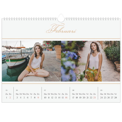Fotokalender A3 — Gouden banner [Februari]