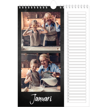 Fotokalender A4 — Krijtbord stijl