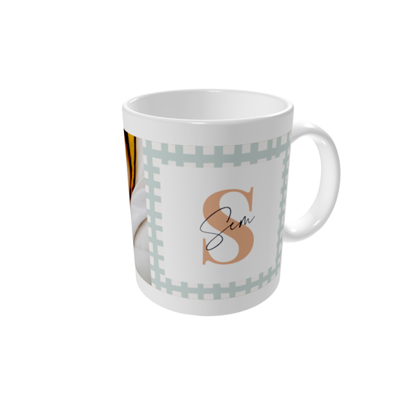 Mok bedrukken — Patchwork initiaal