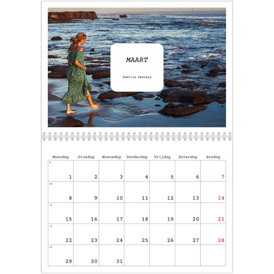 Fotokalender A4 Dubbel (30 x 40 cm) — Het volledige verhaal [Maart]