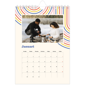 Fotokalender A5 — Retro strepen