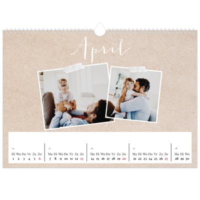 Fotokalender A3 — Scrapbook kalender [April]