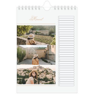 Fotokalender A5 — Gouden banner [Maart]