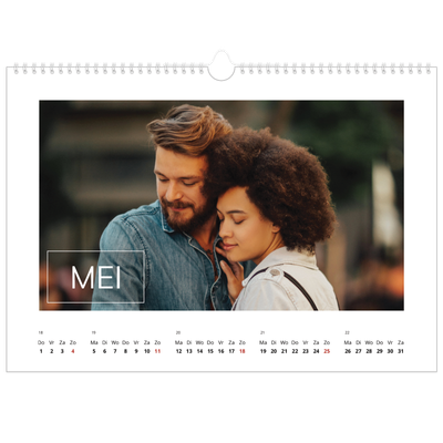 Fotokalender A3 — Overlay van datumvak [omslag]