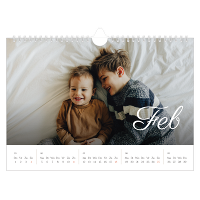 Fotokalender A4 — Handgeschreven maanden [Februari]