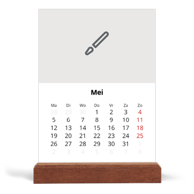 Bureaukalender met houten standaard  — Ontwerp je eigen fotoproduct [omslag]