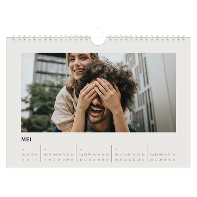 Fotokalender A4 — Simpel ivoor [omslag]