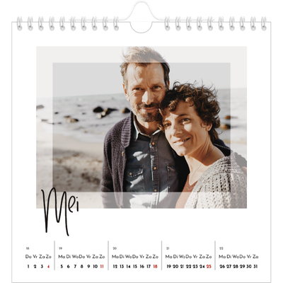 Jaarkalenders vierkant — Transparante kaders [omslag]