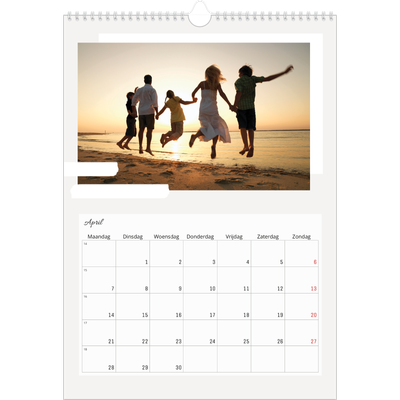 A3 Jaarkalender — Gedempte tonen [April]