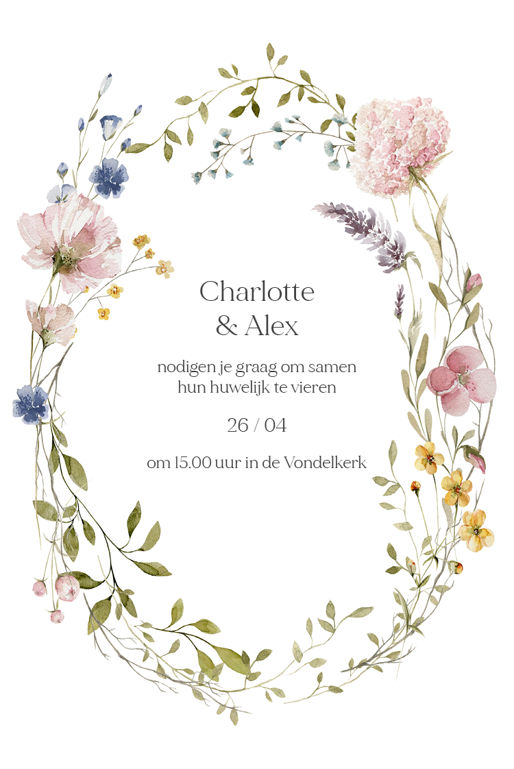 Uitnodigingen — Geluk in bloei