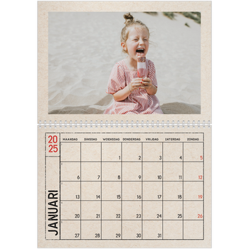 Fotokalender A4 Dubbel — Stempel effect