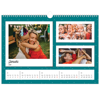 Fotokalender A3 — Snapshots in felle kleuren