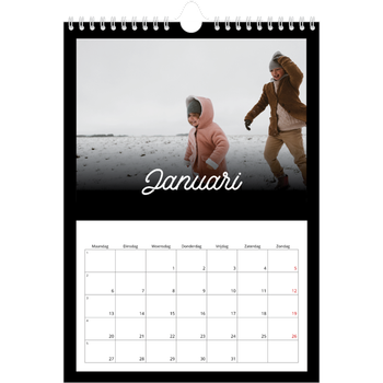 Fotokalender A4 — Zwart