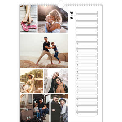 Verjaardagskalenders A3 — Collage in blokkenpatroon [April]