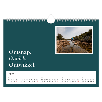 Fotokalender A4 — Redactionele Aarde [April]