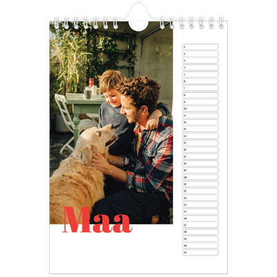 Fotokalender A5 — Een dikgedrukt jaar [Maart]