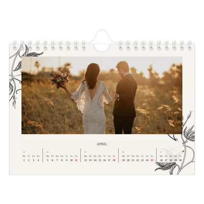Fotokalender A5 — Inkt & klimop [April]