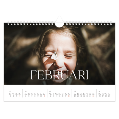 Fotokalender A4 — Twaalf grote maanden [Februari]