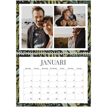Fotokalender A4 Dubbel — Gebloemd behang
