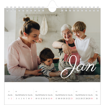 Fotokalender Vierkant — Handgeschreven maanden