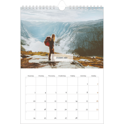Fotokalender A4 (20 x 30 cm) — Klassieke kalender [Februari]