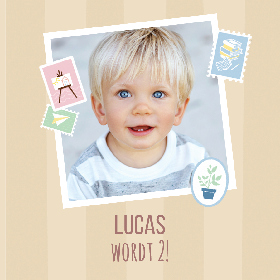 Uitnodigingen — Sticker plezier