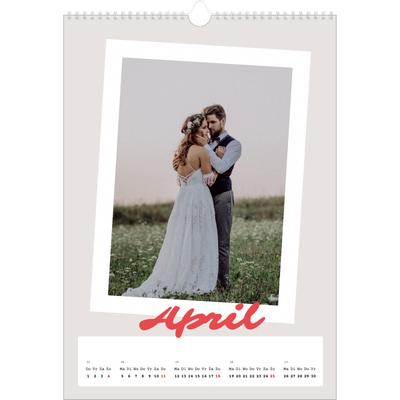 A3 Jaarkalender — Karmijnrode handtekening [April]