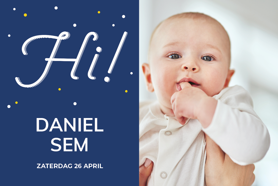 Uitnodigingen — Nachtblauw tekstvak