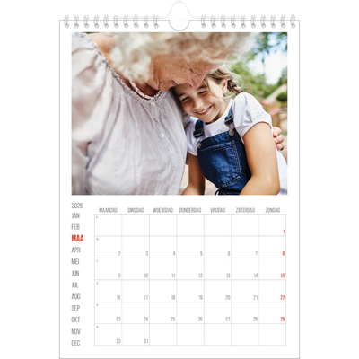 Fotokalender A4 (20 x 30 cm) — Rode highlights [Maart]