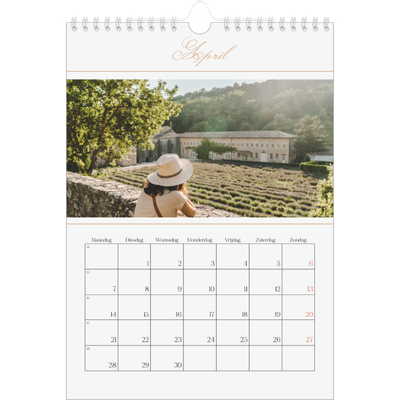 Fotokalender A4 (20 x 30 cm) — Gouden banner [April]