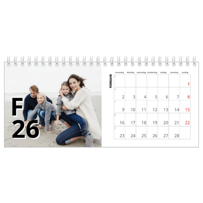 Bureaukalenders — Letter stijl [Februari]