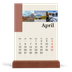 Bureaukalender met houten standaard  — Bezienswaardigheden van de wereld [April]