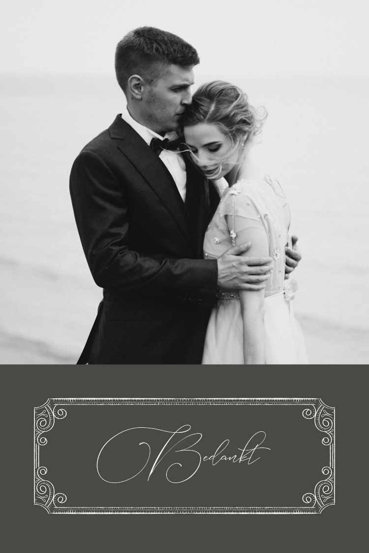 Bedankkaarten — Donkere elegantie