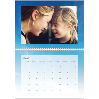 Fotokalender A4 Dubbel — Wolkenachtergrond
