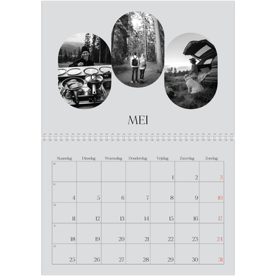 Fotokalender A4 Dubbel (30 x 40 cm) — De open weg [omslag]